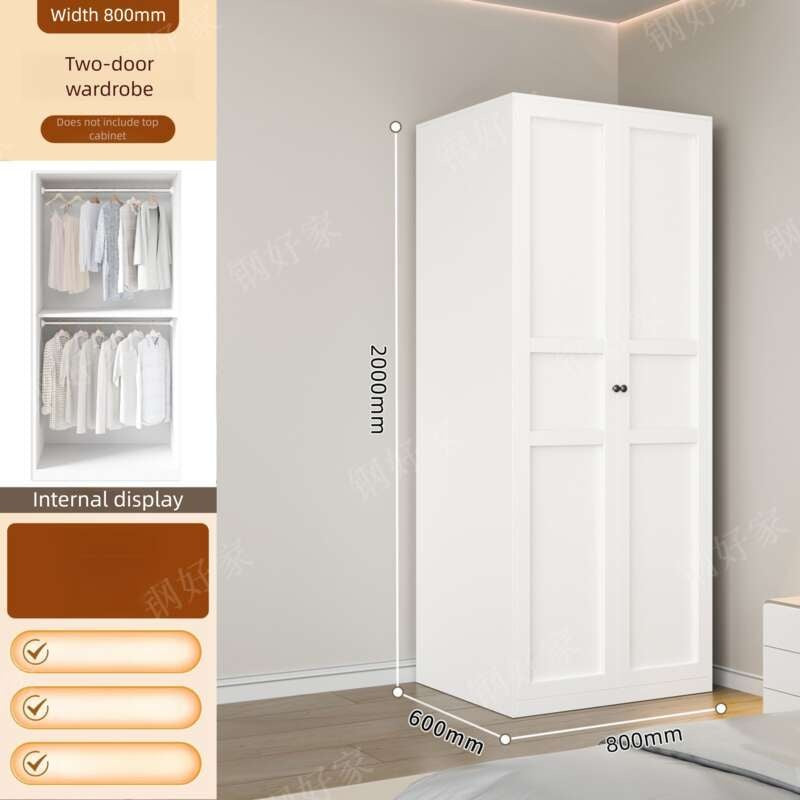 Thick metal wardrobe for home bedroom modern simple Floor standing storage cabinet