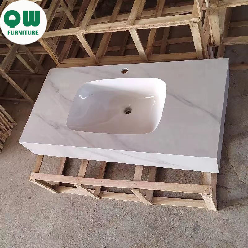 QW- Bathroom Artificial Stone Ceramic Basin