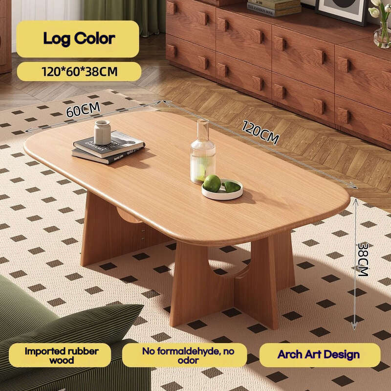 Full solid wood living room coffee home tea balcony low table