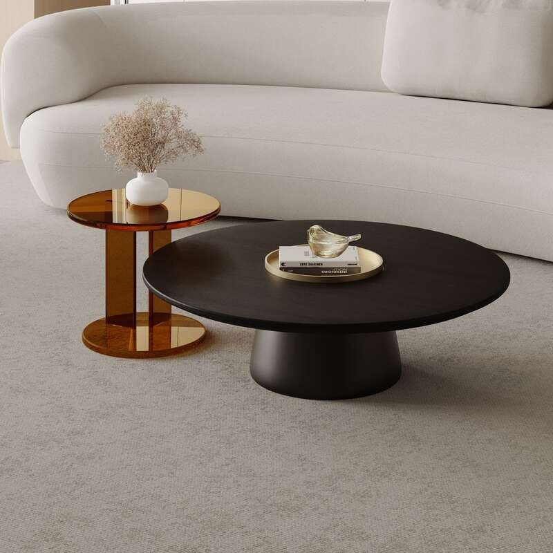 Italian Style Solid Wood Home Living Room Luxury Wooden Coffee Table