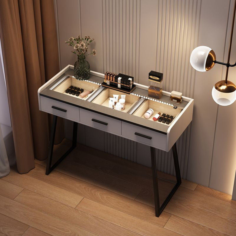 Solid Wood Storage Cabinet Simple Nordic Light Luxury Mirror Dressing Table