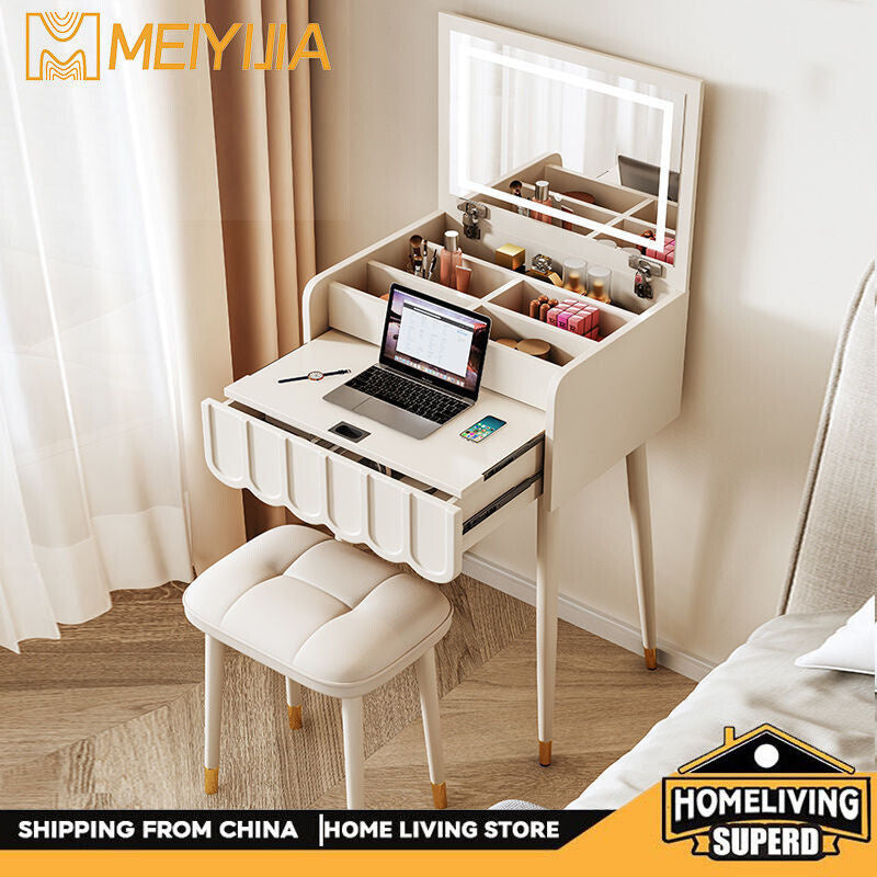 French Style Cream Wind Small Light Luxury Flip Cover Bedside Dressing Table Top