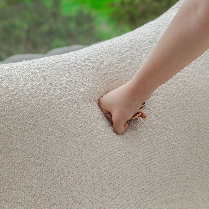 Light Luxury Simple Design Felt Single Sofa Cotton Hemp Rocking Lounge Chair Small Home Living Room Balcony Flower Cloth