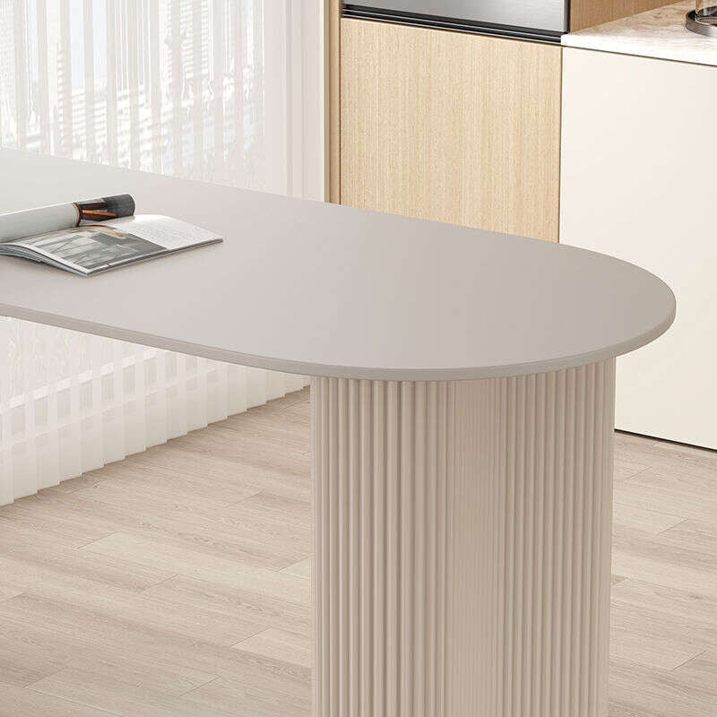 Stone household living room table, kitchen partition edge, bar counter, balcony with semicircular wall, elegant lighting, high table