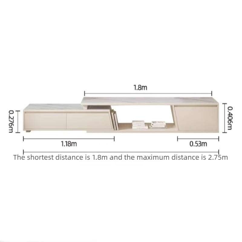 Lightweight Luxury Solid Wood Foldable TV Board Combination Modern Simple Home Living Room Placement Zone Drawer Cabinet Shelf