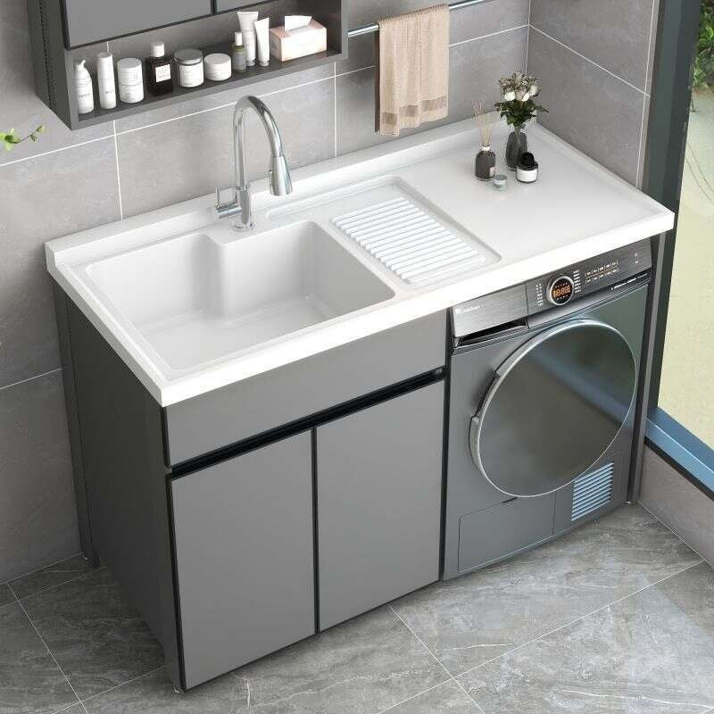QW- Aluminum Washing Machine Countertop Bathroom Storage Cabinet