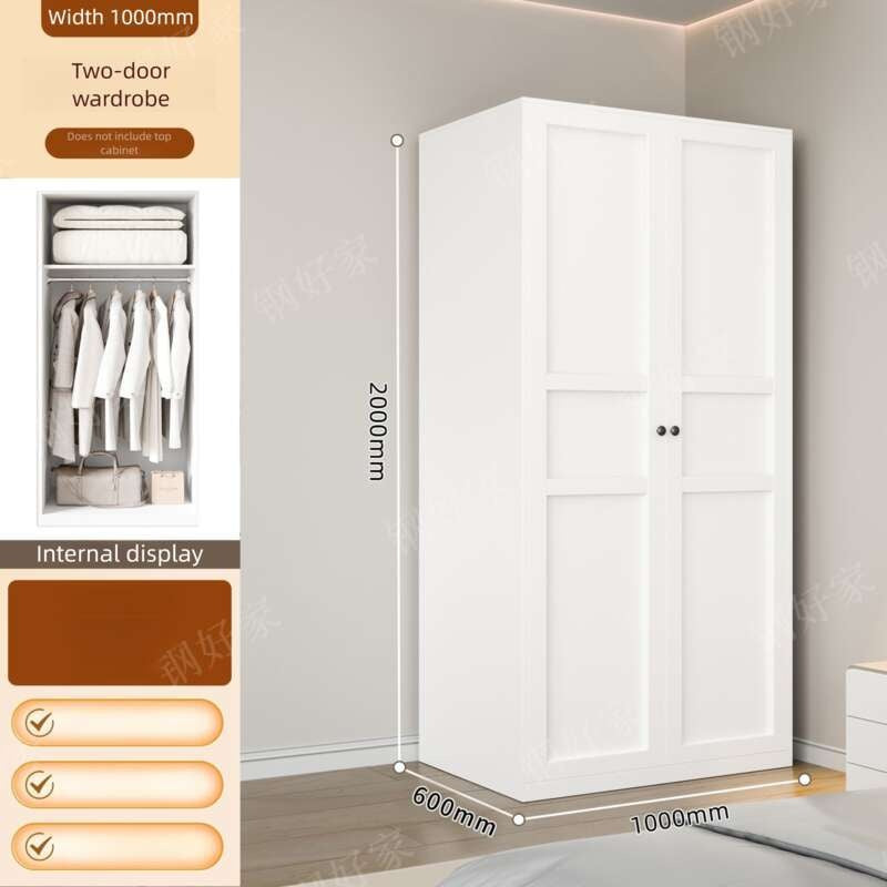 Thick metal wardrobe for home bedroom modern simple Floor standing storage cabinet