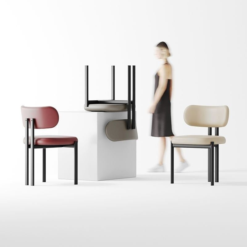 รองรับสไตล์นอร์ดิกอิตาลีออกแบบเก้าอี้เก้าอี้หนังเพื่อแสดงให้เลือก 