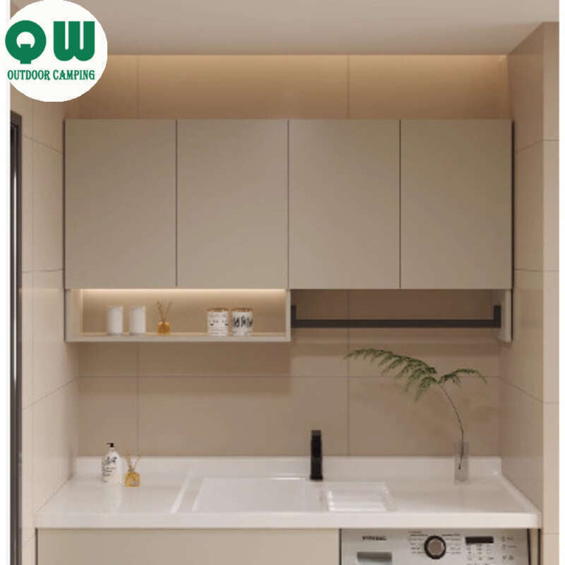 QW- Aluminum Hanging Cabinet Wall-mounted balcony Bathroom storage cabinet