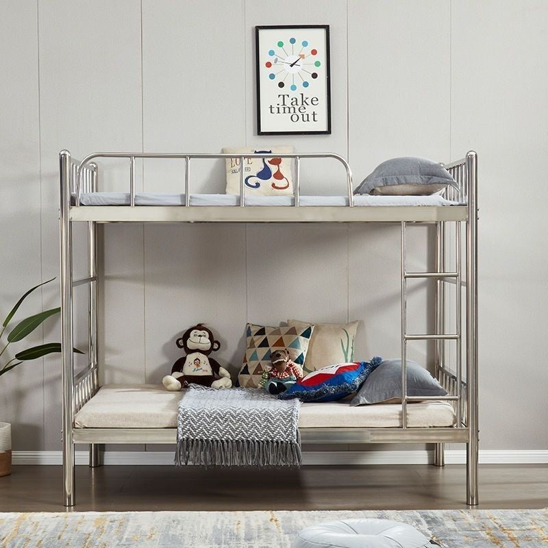 Upper lower stainless steel modern simple dormitory bunk beds, wrought iron high and low beds