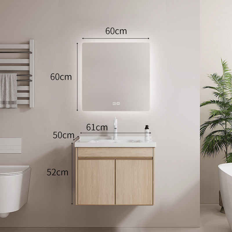 QW- AluminumBathroom storage cabinet aluminum alloy smart mirror Sink set