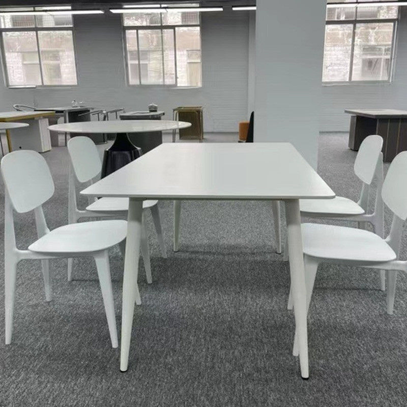 Nordic Style Marble Dining Table pure white Simple but elegant Suitable for small homes, minimalist square tables.