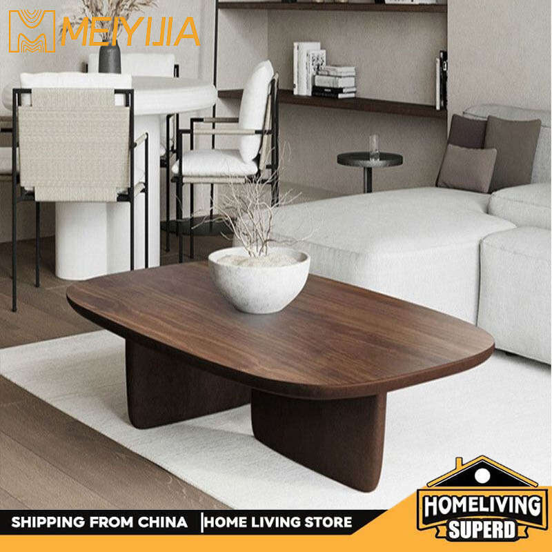 Solid wood tea living room coffee table, modern pine table