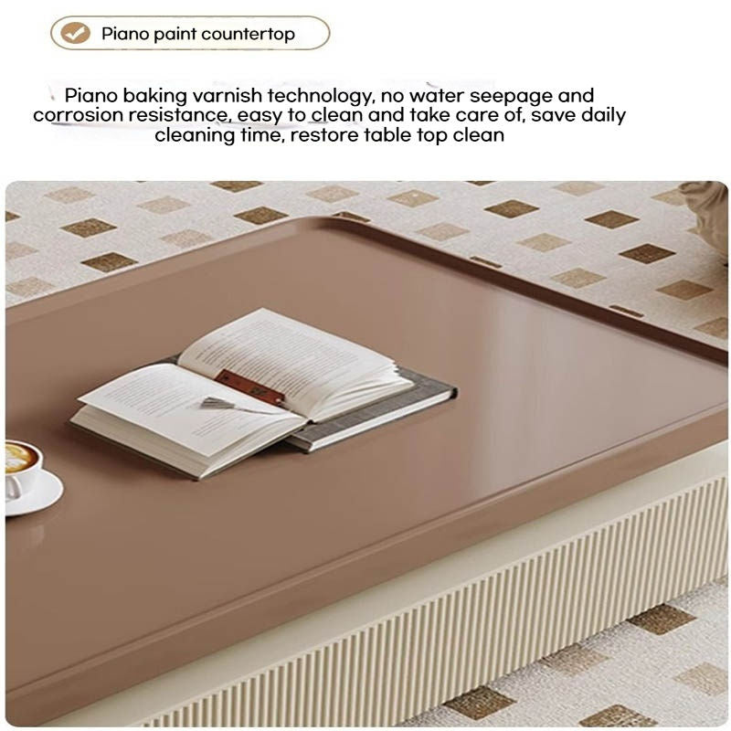 Modern Simple Living Room with Storage Drawer Coffee Table TV Cabinet Combo Set