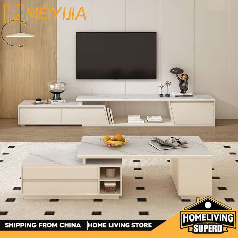 Lightweight Luxury Solid Wood Foldable TV Board Combination Modern Simple Home Living Room Placement Zone Drawer Cabinet Shelf