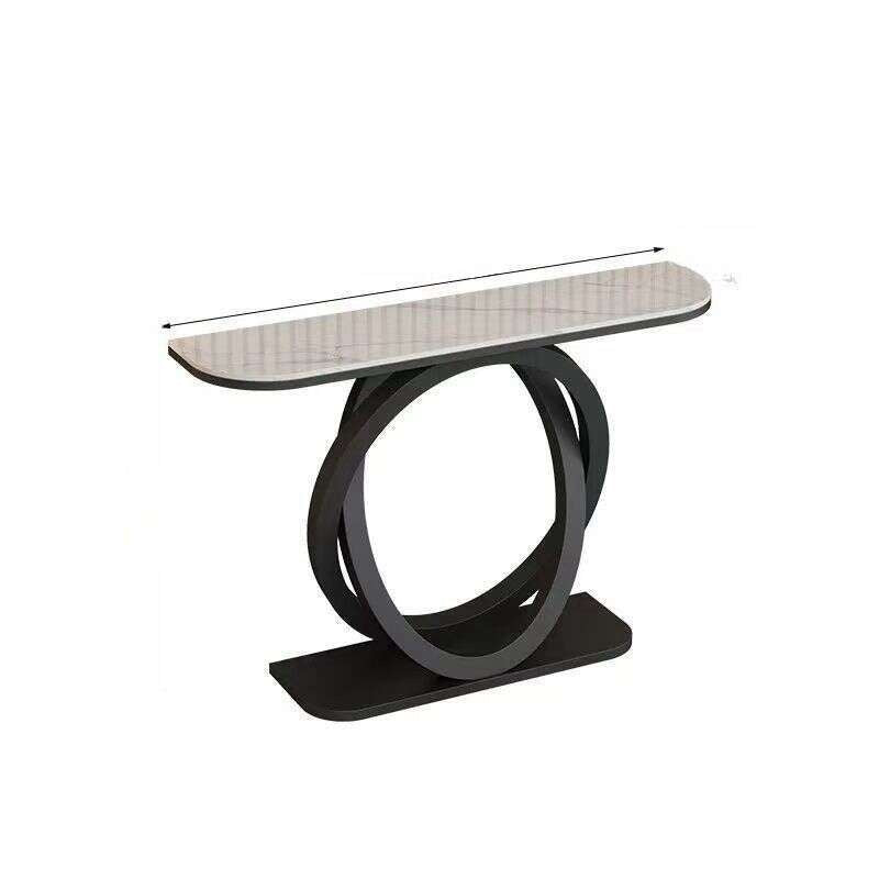 Light luxury tea Italian style room divider semi-circular modern, minimalist, wall-mounted, stone console table, end table