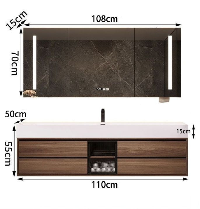 QW- Custom-madeBathroom CounterBathroom Storage CabinetSmart Mirror CabinetBathroom Basin