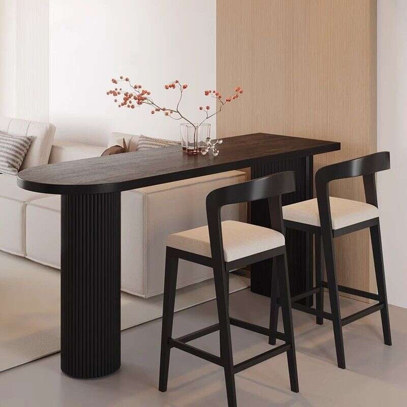Solid wood bar Living room divider long table, elegant style, giving a high-end feel. Tall table for home balcony
