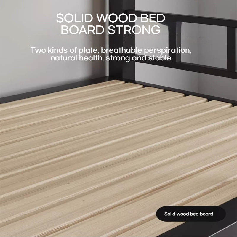 Two-story upper and lower beds, frame steel two-story apartment single bed, double bed