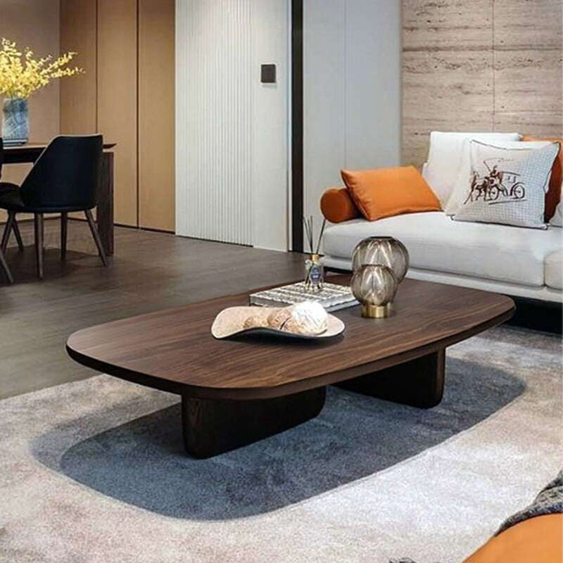 Solid wood tea living room coffee table, modern pine table