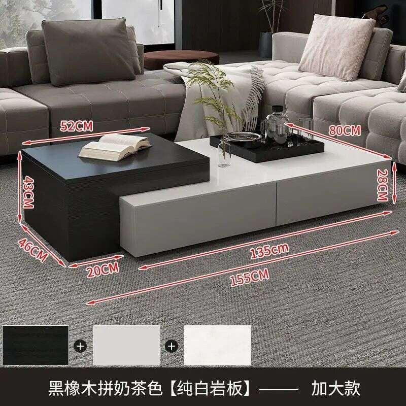 Multi-functional Adjustable Stone Coffee Table for Living Room Simple modern home use. Elegant and classy tea table.