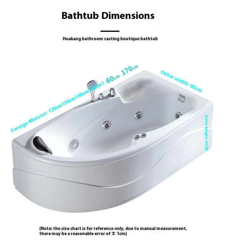 QW- Acrylic Wave Constant Temperature Bathtub