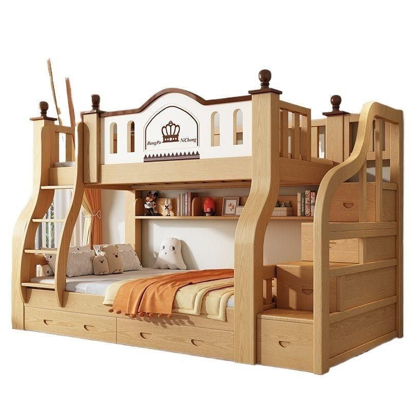 All solid wood builds the mother bed. Upper lower beds are thicker higher, multi-purpose up down combining high and low beds, children's beds.