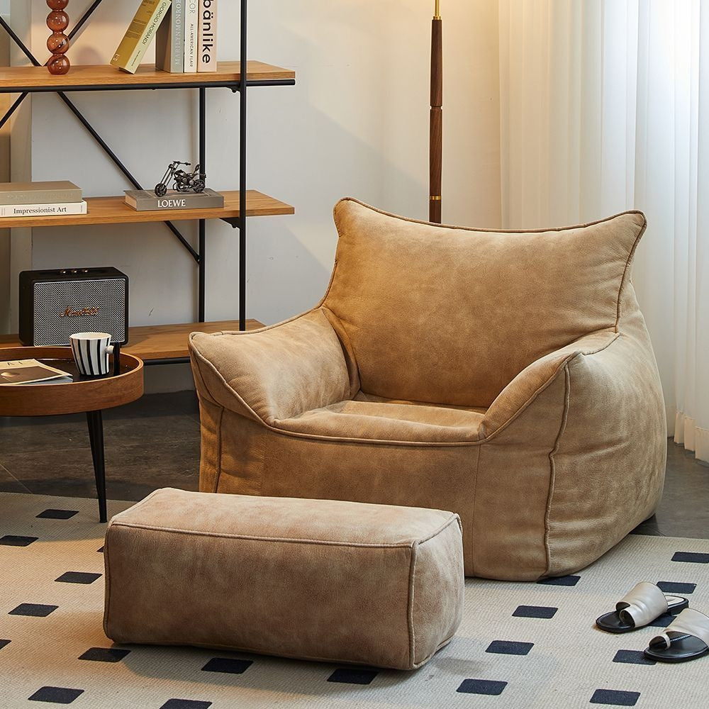 Simple American Style Ins Wind Living Room Single Lazy Sofa Bed High Bounce Tatami Mat Not Sagging Oil Wax Surface