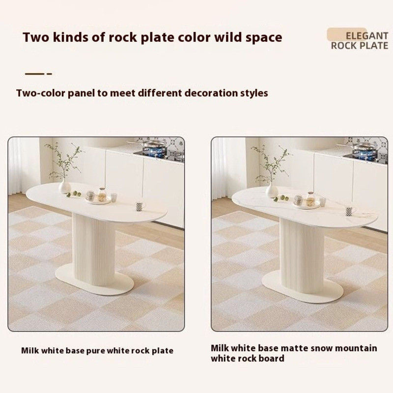 นอร์ดิกเจ้าหญิงโต๊ะอาหารขนาดเล็กครอบครัวโต๊ะอาหารห้องนั่งเล่นโต๊ะอาหารสไตล์ครีม 