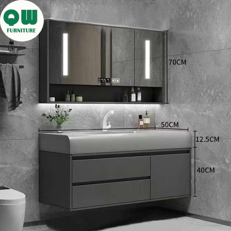 QW- Storage Smart Mirror Cabinet in the Bathroom, Bathroom Sink Set