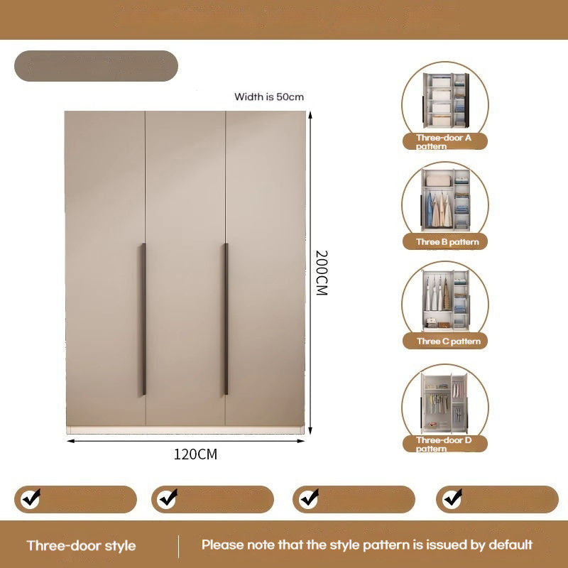 Solid Wood Home Bedroom Easy Assembly Two Door Storage Cabinet Small Wardrobe