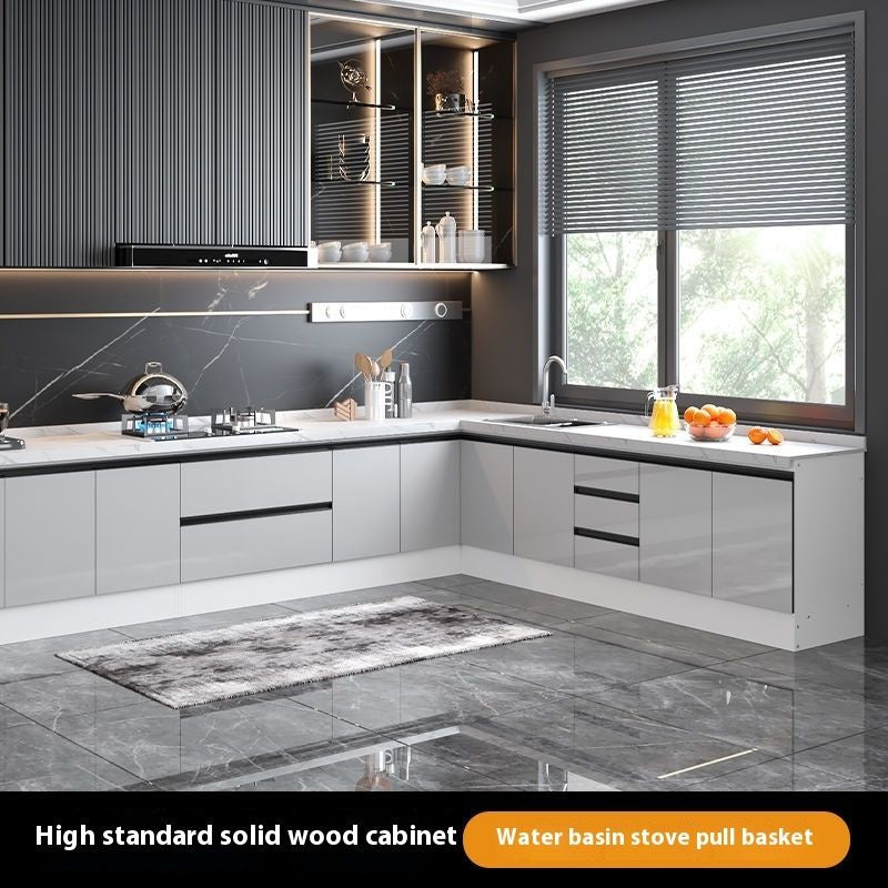 QW- Aluminum Alloy Kitchen Storage Cabinet with Free Sink