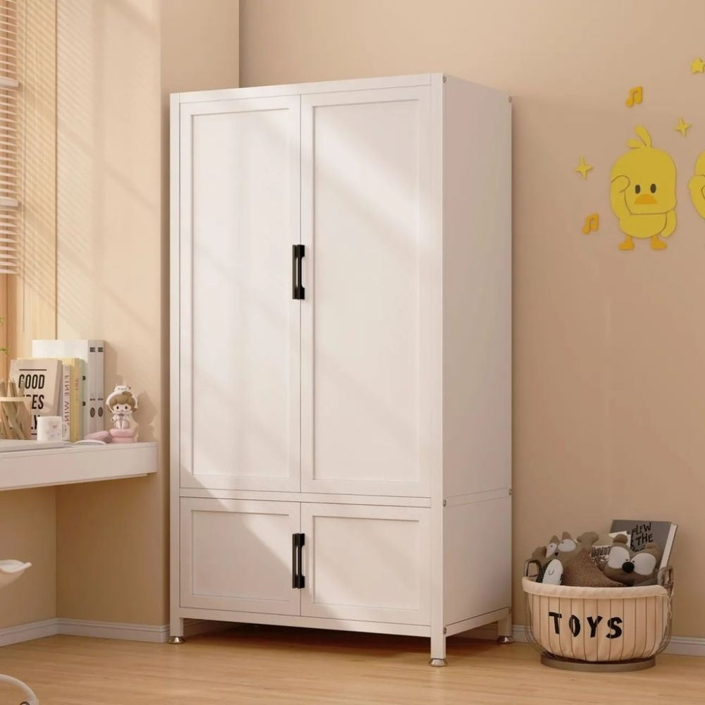 Metal Bedroom Home Wardrobe Durable Storage Cabinet