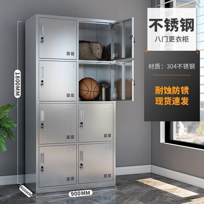 304 Extra Thick Wardrobe Stainless Steel Dust-free Storage Cabinet for Bathroom