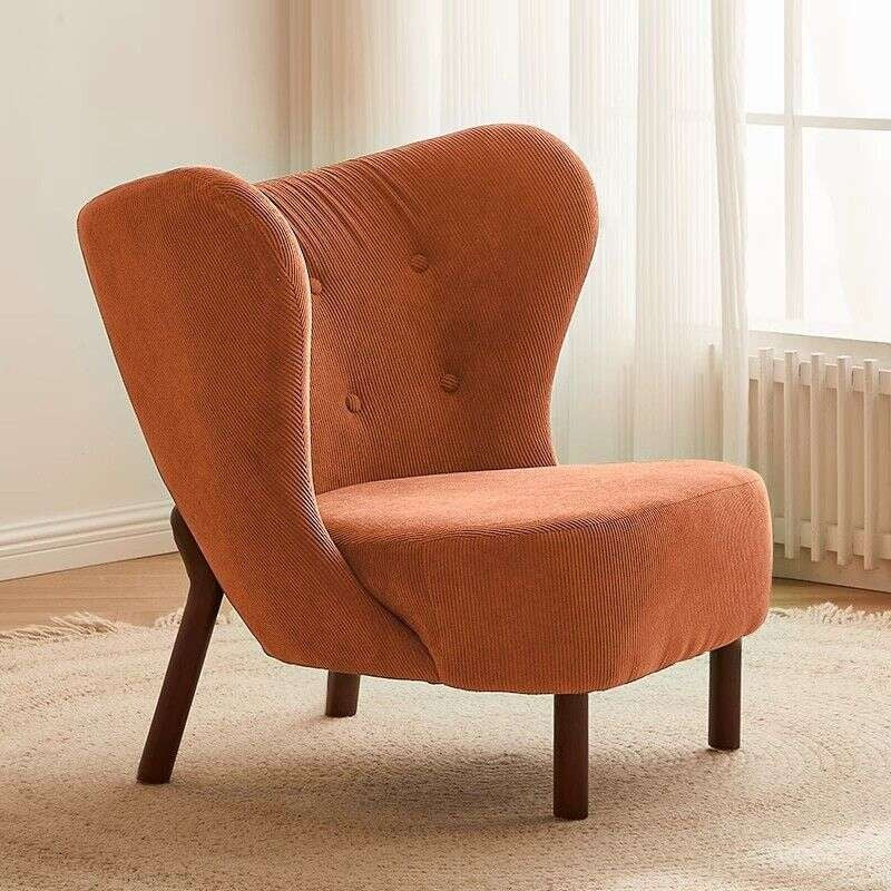 Single sofa with minimalist design, fleece jacquard lounge chair for the living room or balcony, comfortable sofa.