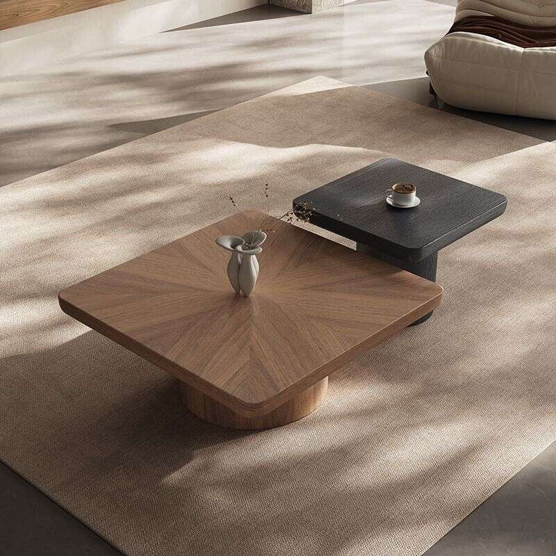 Walnut Solid Wood Combination Square Home Italian Living Room Simple Coffee Table