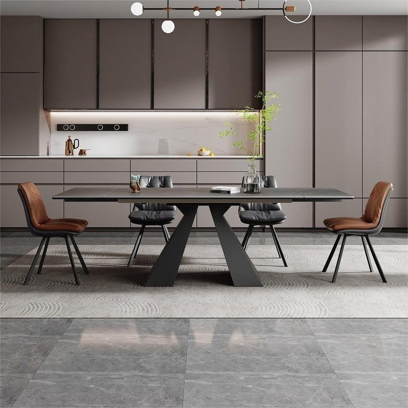 Simple Italian style Expandable design Modern minimalist dining table