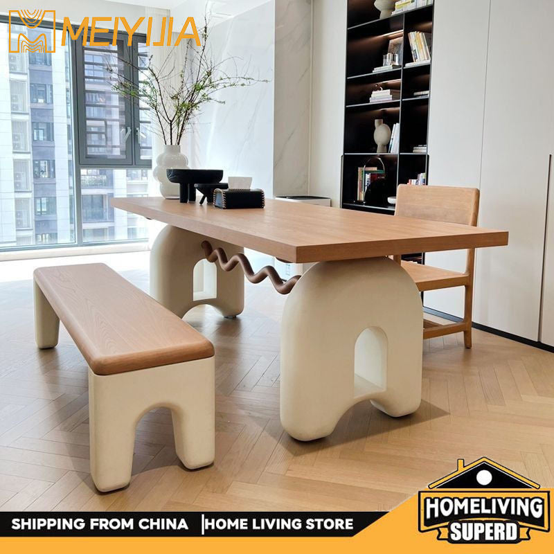 Solid Wood Nordic Coffee Wooden Work Desk Color Rectangular Antique Center Table