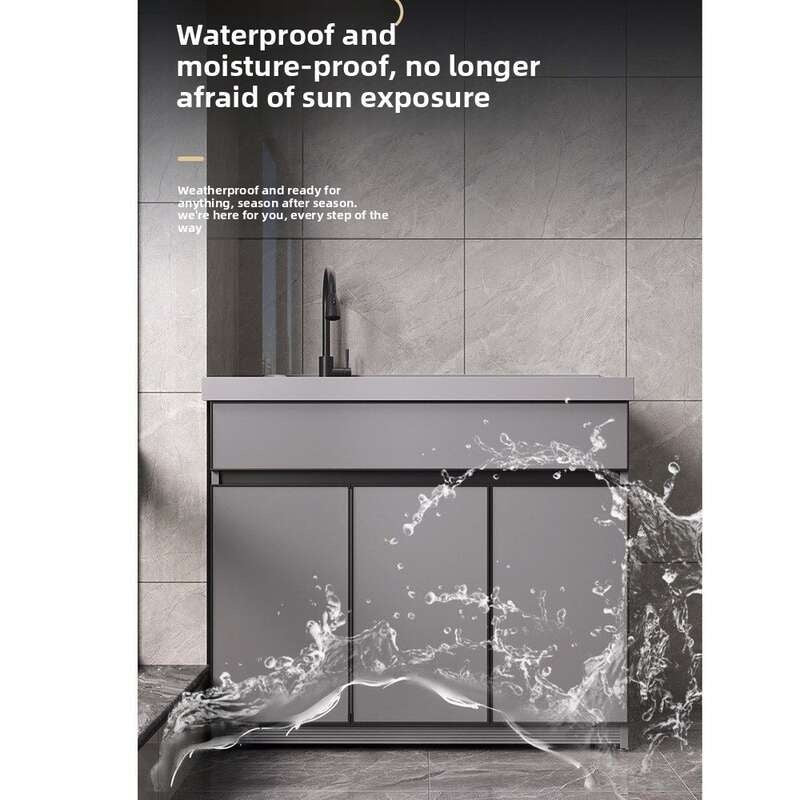 QW- Bathroom Storage Cabinet Washbasin Set Aluminum alloy storage cabinet