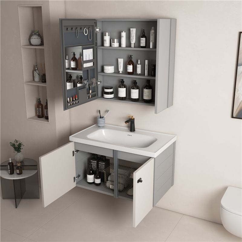 (aluminum)ตู้ห้องน้ำสแตนเลสห้องน้ำตู้กระจกสมาร์ทห้องน้ำในห้องน้ำ 