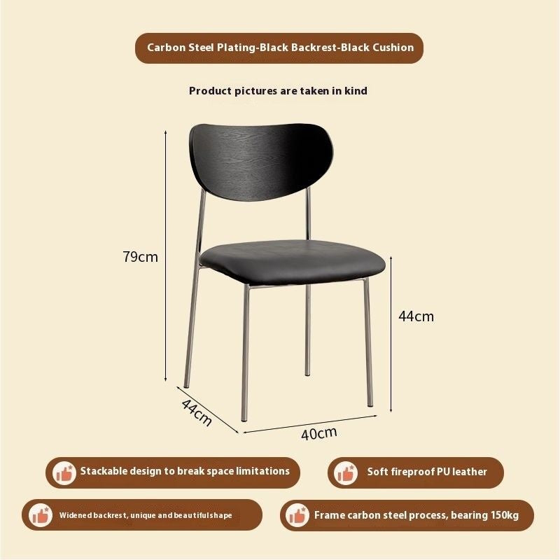 เก้าอี้วินเทจพร้อมพนักพิงร้านอาหารที่ออกแบบฝรั่งเศส 