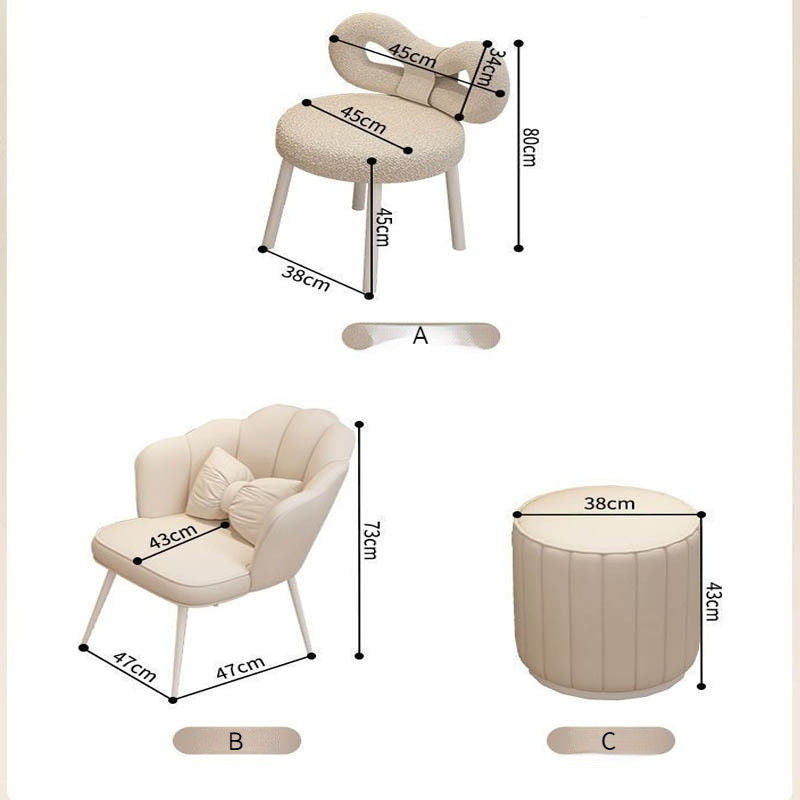 Modern Simple Bedroom Small Style Solid Wood Cream Wind Dressing Table with Smart Cabinet Mirror Chair