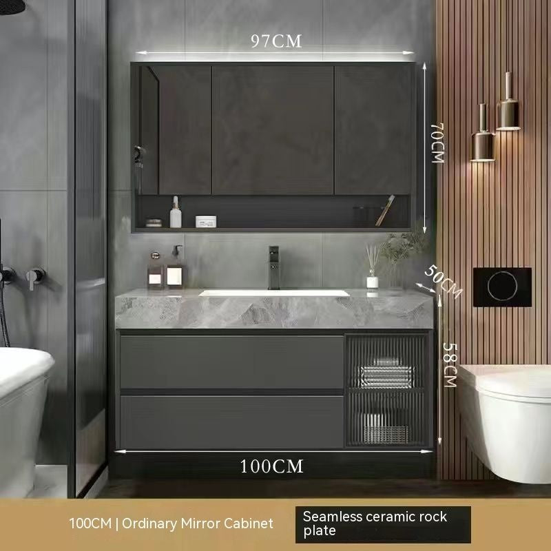 Rockboard ห้องน้ำล้างมือห้องน้ำในห้องน้ำตู้กระจกสมาร์ท 