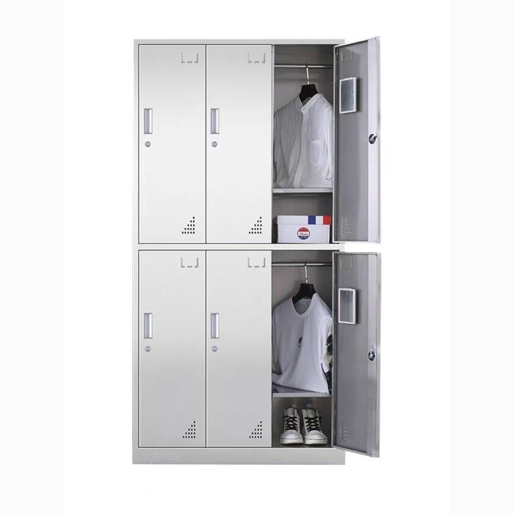 wardrobe 304 Stainless Steel Balcony Storage Clothes Changing Shoe Cabinet, Shelves, Multi-layer Bedroom Shelves