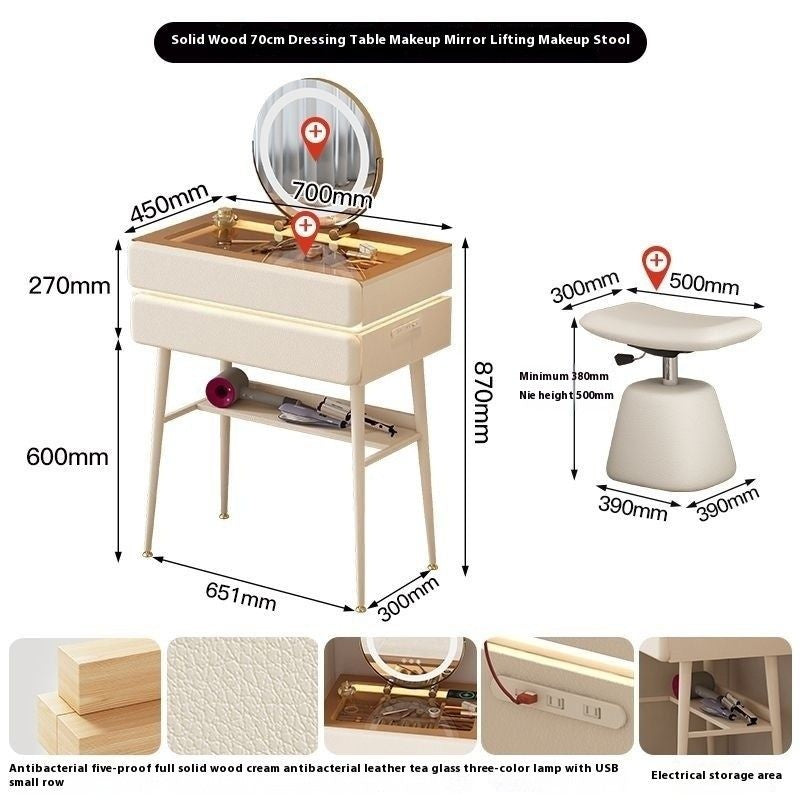 ในมินิห้องนอนขนาดเล็กโต๊ะเครื่องแป้งโต๊ะเครื่องแป้งโต๊ะเครื่องแป้งที่ทันสมัยสไตล์ใหม่ป้อมปราการ