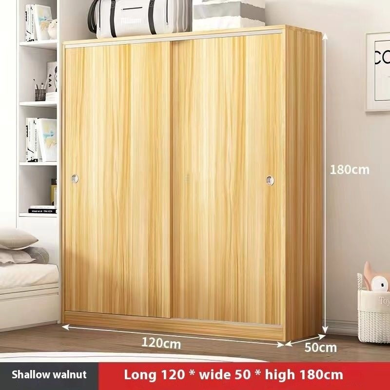 Home Wardrobe Bedroom Sliding Door Simple Modern Children's Adult Cabinet Economical for Dormitory Rental Room