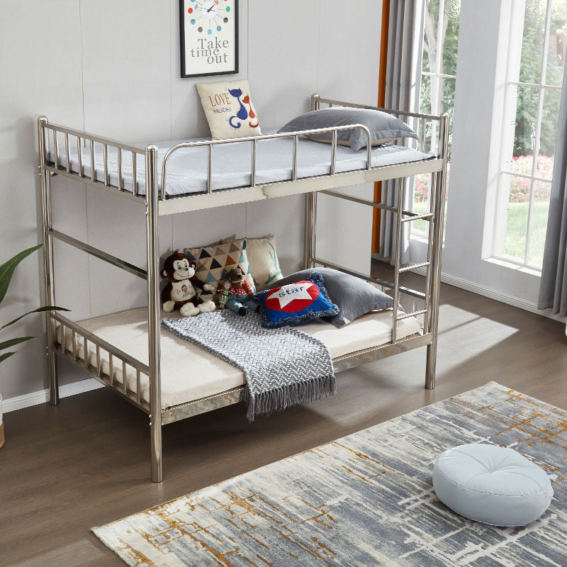 Upper lower stainless steel modern simple dormitory bunk beds, wrought iron high and low beds