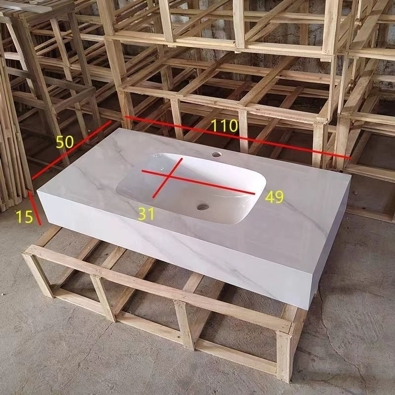 QW- Bathroom Artificial Stone Ceramic Basin