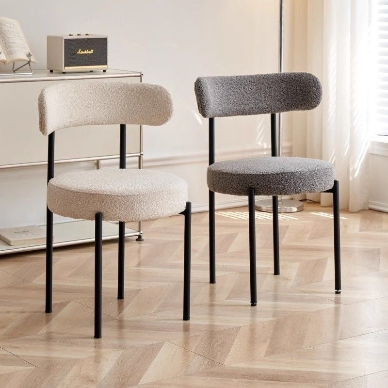 เก้าอี้รองรับออกแบบบ้านร้านอาหารเก้าอี้พนักเก้าอี้รับประทานอาหารสำหรับลูกแกะนอร์ดิก 