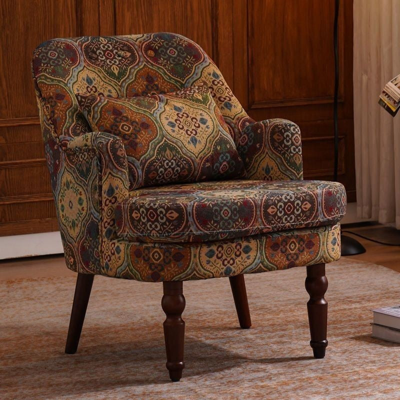 Single Nordic Living Room Balcony Bedroom Lazy Leisure Corduroy Chair Small Sofa with Footrest